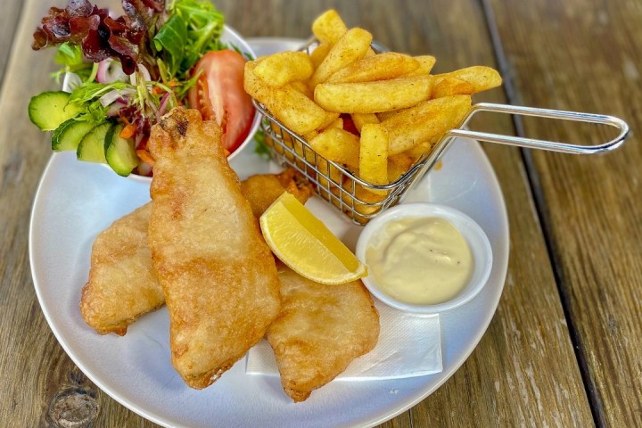 a plate of food on a table